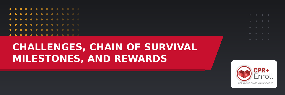 Challenges, Chain of Survival Milestones, and Rewards